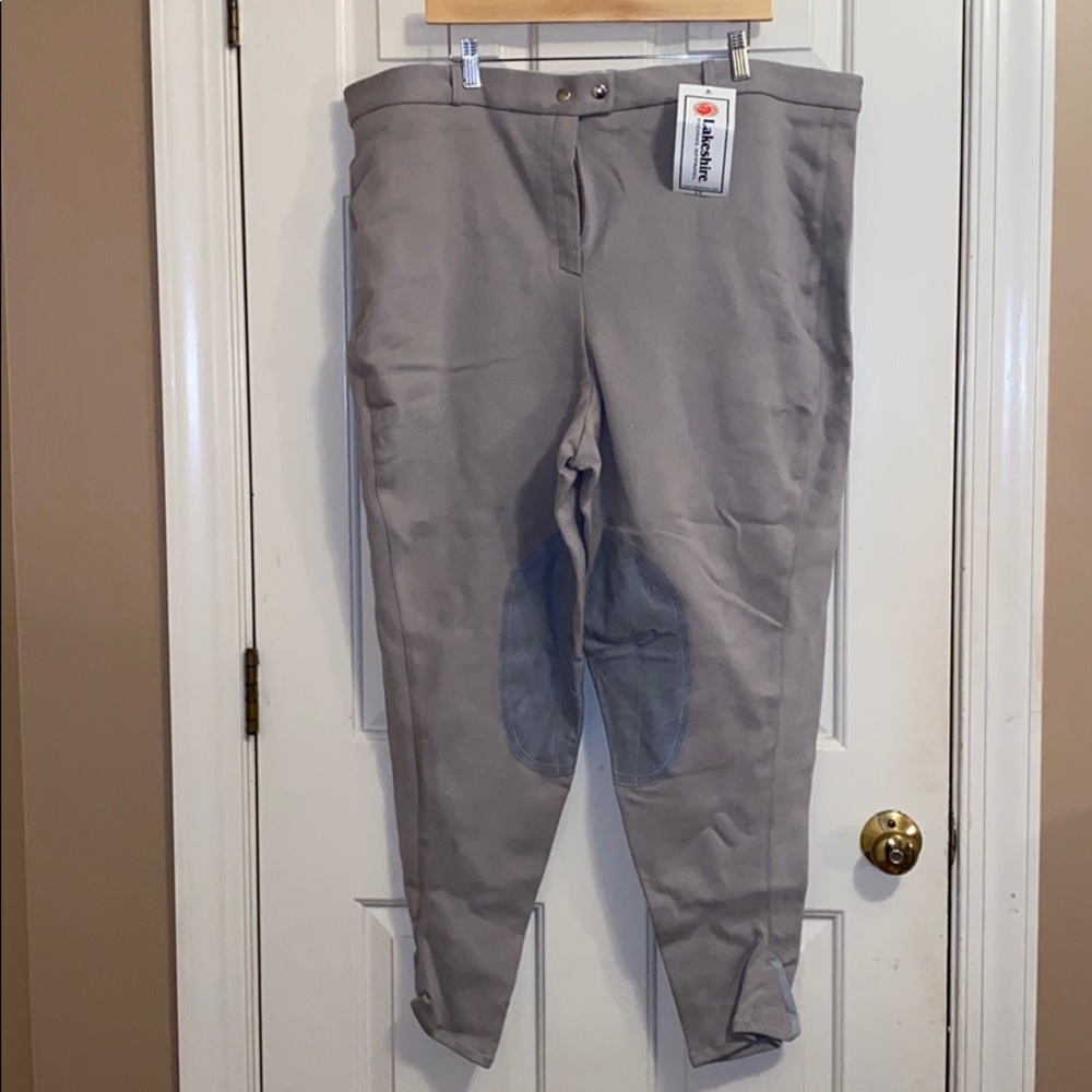 Plus Size Gray Riding Pants